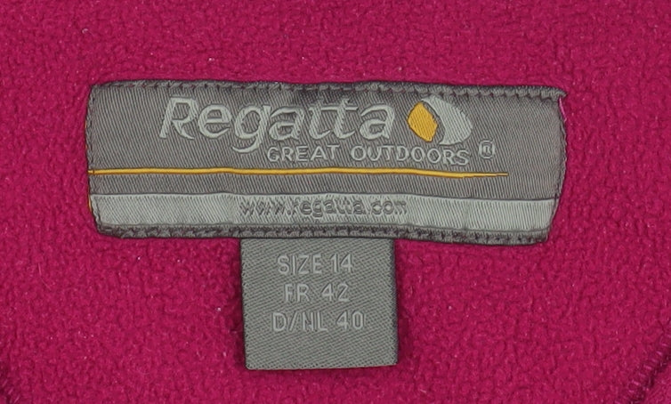 Regatta Women's Pink Fleece 1/4 Zip Pullover Sweatshirt Size 14