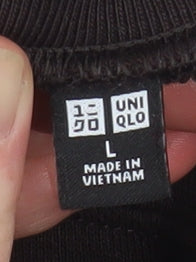 Uniqlo Men’s Brown Cotton Pullover Sweatshirt L Regular Fit