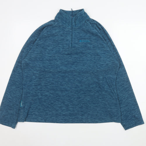 Mountain Warehouse Women's Blue 1/2 Zip Pullover Sweatshirt UK 18