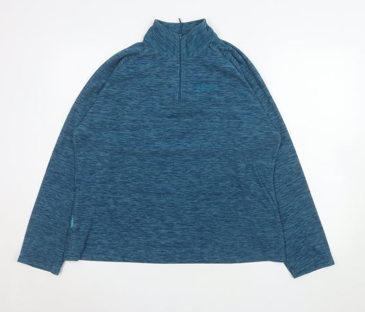 Mountain Warehouse Women's Blue 1/2 Zip Pullover Sweatshirt UK 18