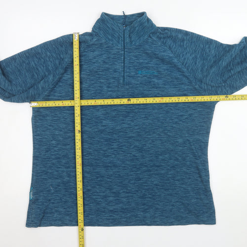 Mountain Warehouse Women's Blue 1/2 Zip Pullover Sweatshirt UK 18