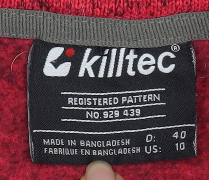 Killtec Women's Red Full Zip Fleece Jacket Size 12