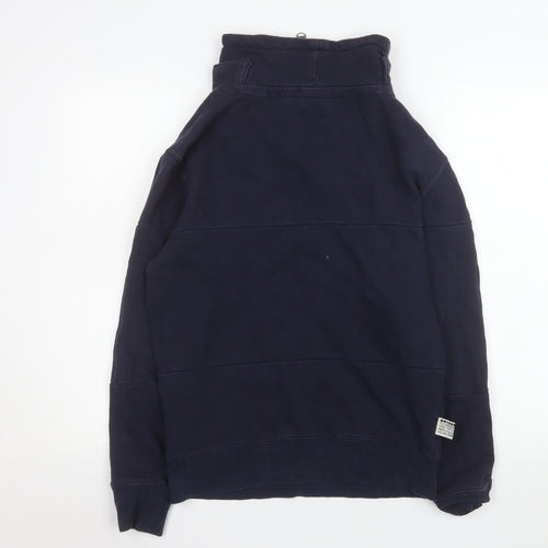 Iceman Men Blue High Neck Henley Sweatshirt Size S