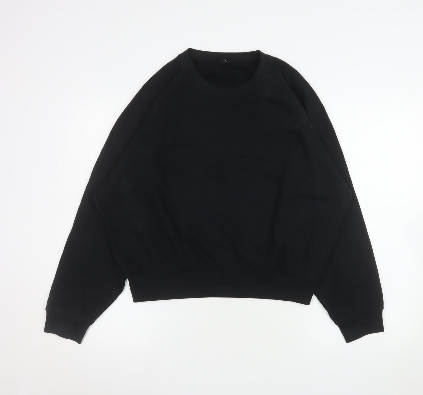 Uniqlo Men's Black L Pullover Sweatshirt Crew Neck Cotton Blend