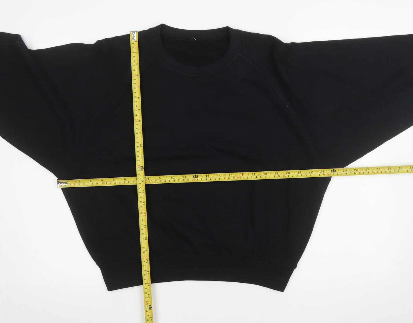 Uniqlo Men's Black L Pullover Sweatshirt Crew Neck Cotton Blend