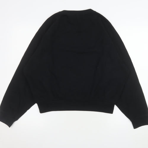 Uniqlo Men's Black L Pullover Sweatshirt Crew Neck Cotton Blend