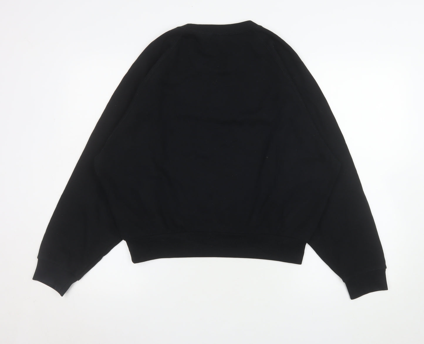 Uniqlo Men's Black L Pullover Sweatshirt Crew Neck Cotton Blend