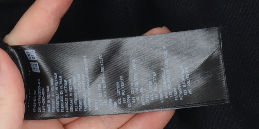 Uniqlo Men's Black L Pullover Sweatshirt Crew Neck Cotton Blend