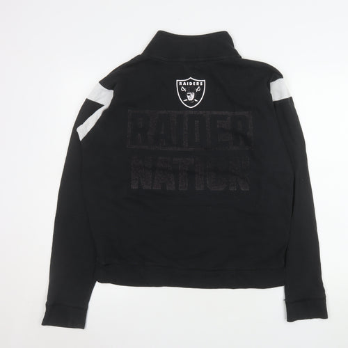 Victoria's Secret PINK Women's Black Raiders 1/4 Zip Sweatshirt M