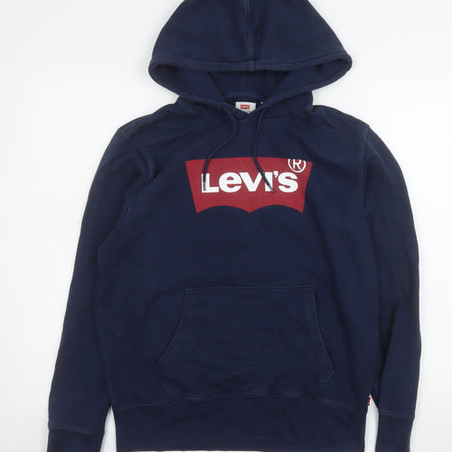 Levi's Men's Blue Pullover Hoodie Size S Hooded Sweatshirt
