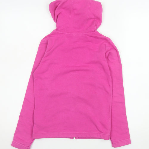 Adidas Girls Pink Hooded Track Jacket 9-10 Years Full Zip Hoodie