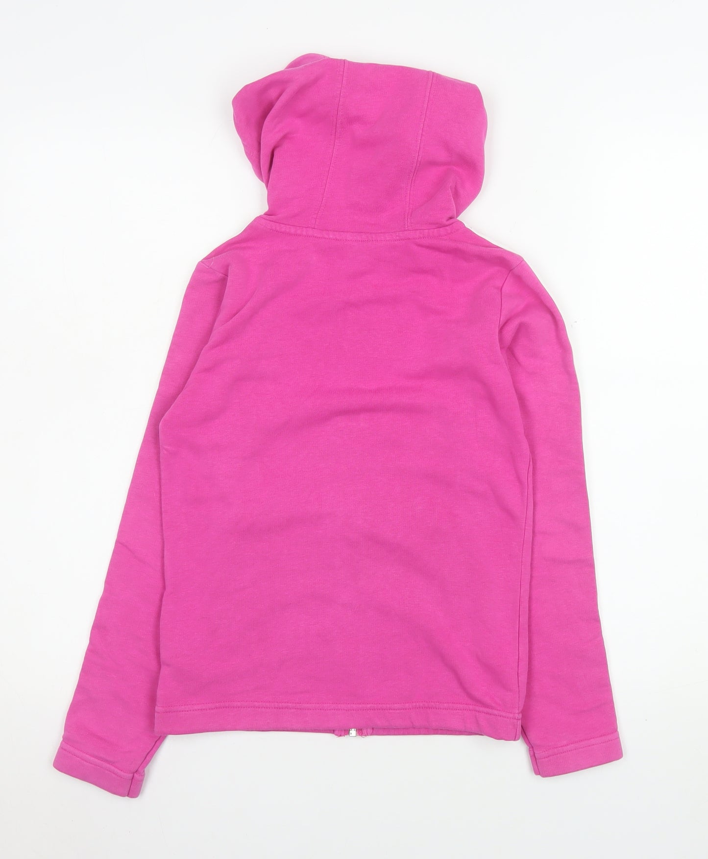 Adidas Girls Pink Hooded Track Jacket 9-10 Years Full Zip Hoodie
