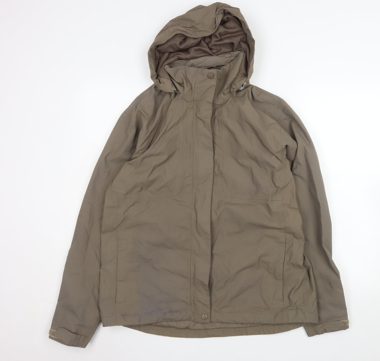 Gelert Women's Brown Waterproof Hooded Rain Jacket Size 12