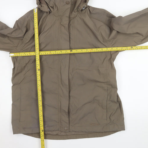 Gelert Women's Brown Waterproof Hooded Rain Jacket Size 12