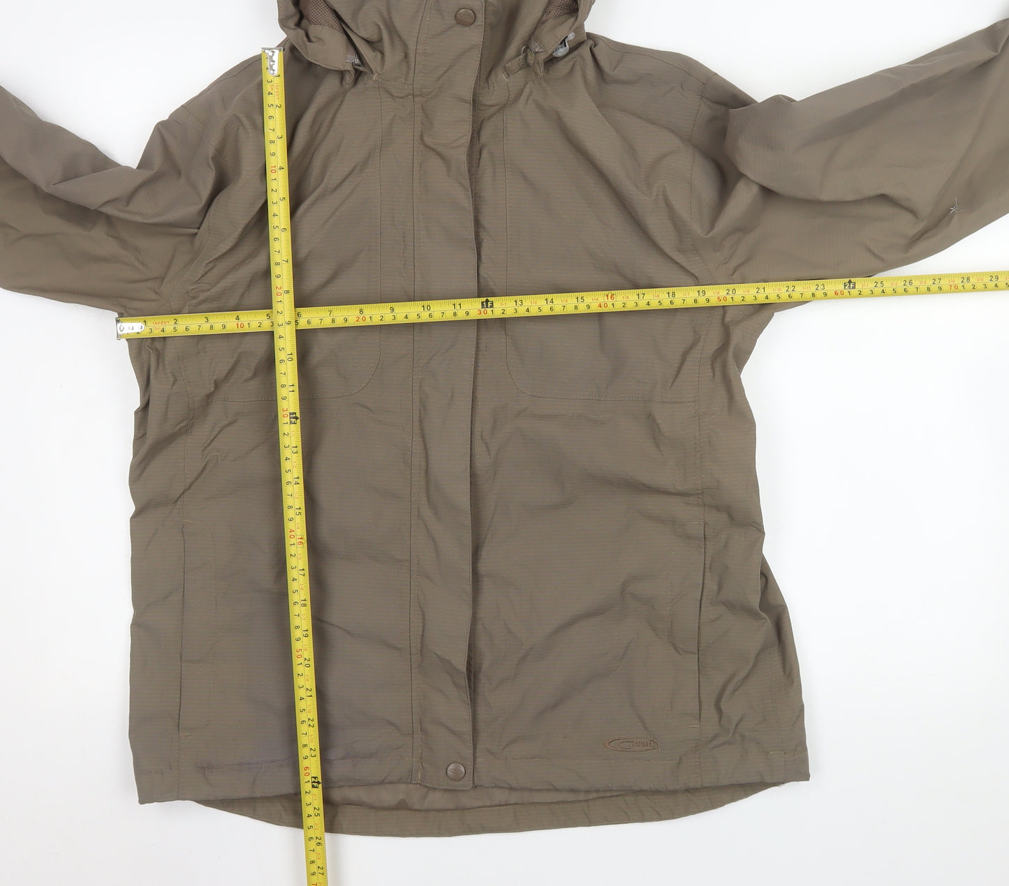 Gelert Women's Brown Waterproof Hooded Rain Jacket Size 12