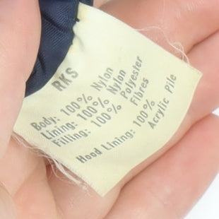 Golden Eagle Men’s Blue L Parka Coat Hooded Nylon Winter Jacket