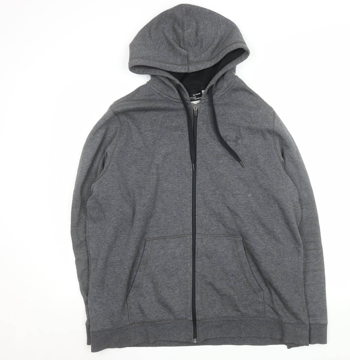 Under Armour Men's Grey XL Hooded Full Zip ColdGear Jacket