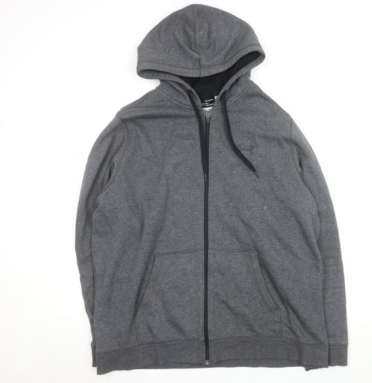 Under Armour Men's Grey XL Hooded Full Zip ColdGear Jacket