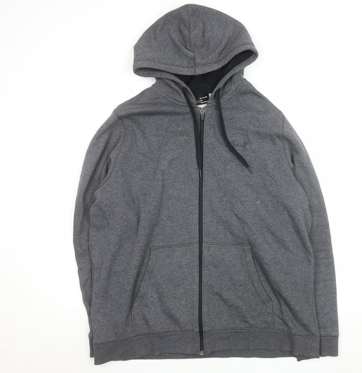 Under Armour Men's Grey XL Hooded Full Zip ColdGear Jacket