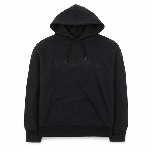 USA Pro Womens Black Hoodie UK 12 Pullover Cotton Blend Casual