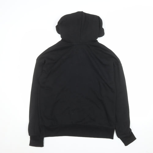 USA Pro Womens Black Hoodie UK 12 Pullover Cotton Blend Casual