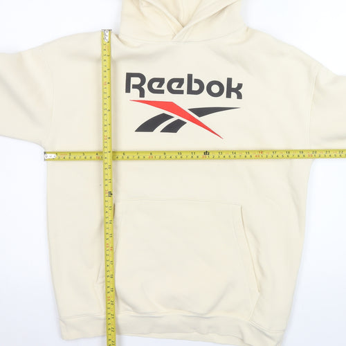 Reebok x H&M Girls Beige Hoodie 13-14 Years Pullover Hooded Sweatshirt