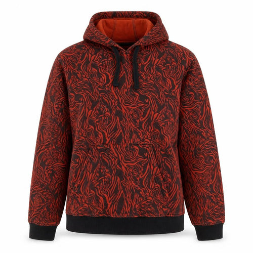 A.M. London Women's Red Black Animal Print Pullover Hoodie Size 12