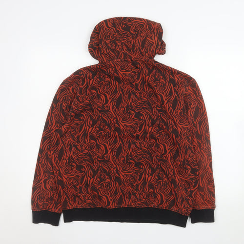 A.M. London Women's Red Black Animal Print Pullover Hoodie Size 12
