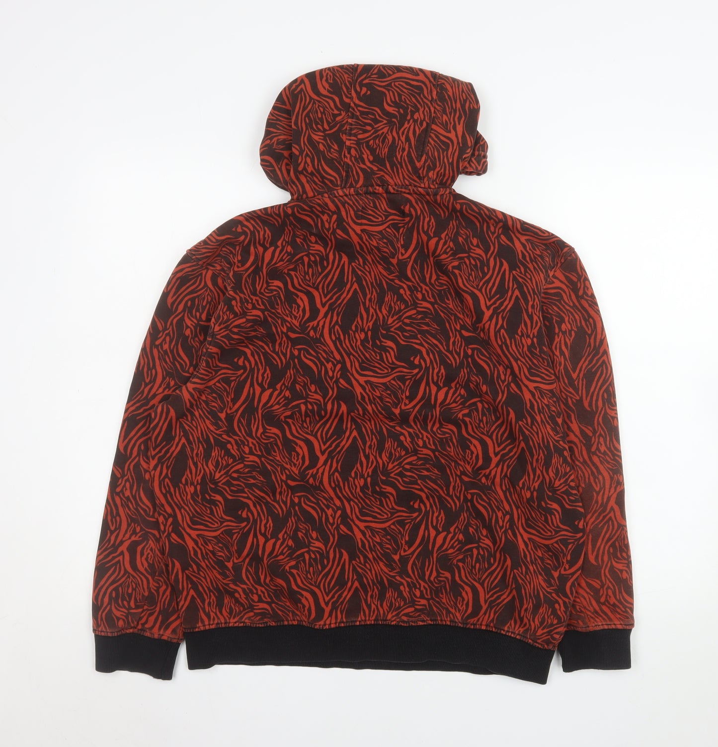A.M. London Women's Red Black Animal Print Pullover Hoodie Size 12