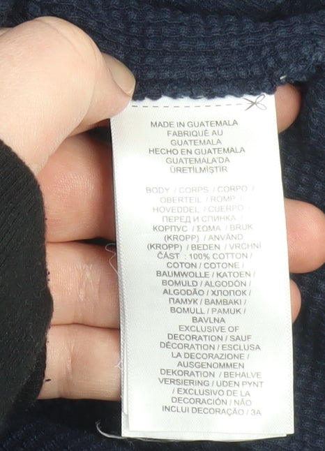 Ralph Lauren Men's Blue Cotton Pullover Hoodie Medium