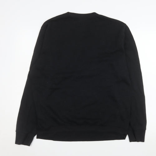 GAP Mens Black M Crew Neck Pullover Sweatshirt Cotton Blend