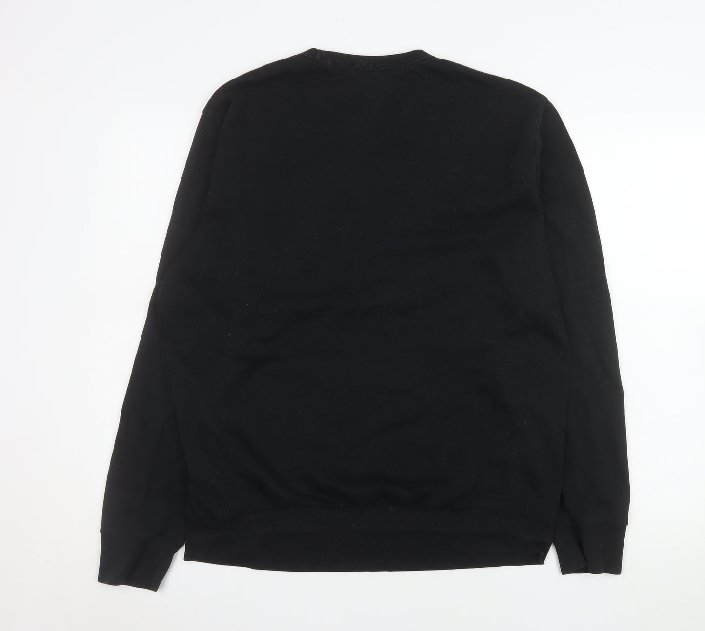 GAP Mens Black M Crew Neck Pullover Sweatshirt Cotton Blend