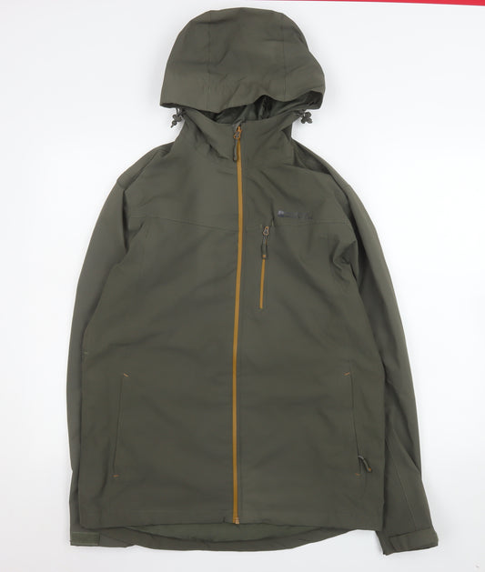 Mountain Warehouse Men's Green Waterproof Hooded Jacket Size M