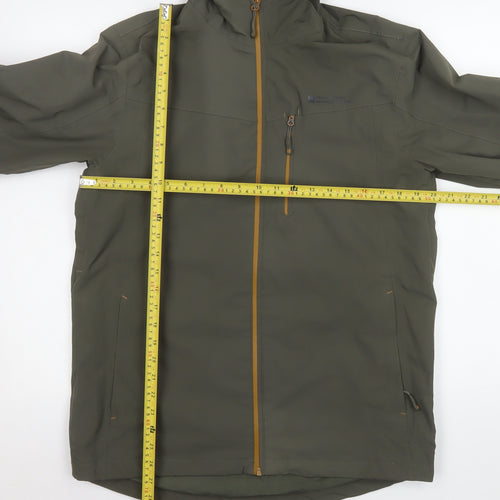 Mountain Warehouse Men's Green Waterproof Hooded Jacket Size M