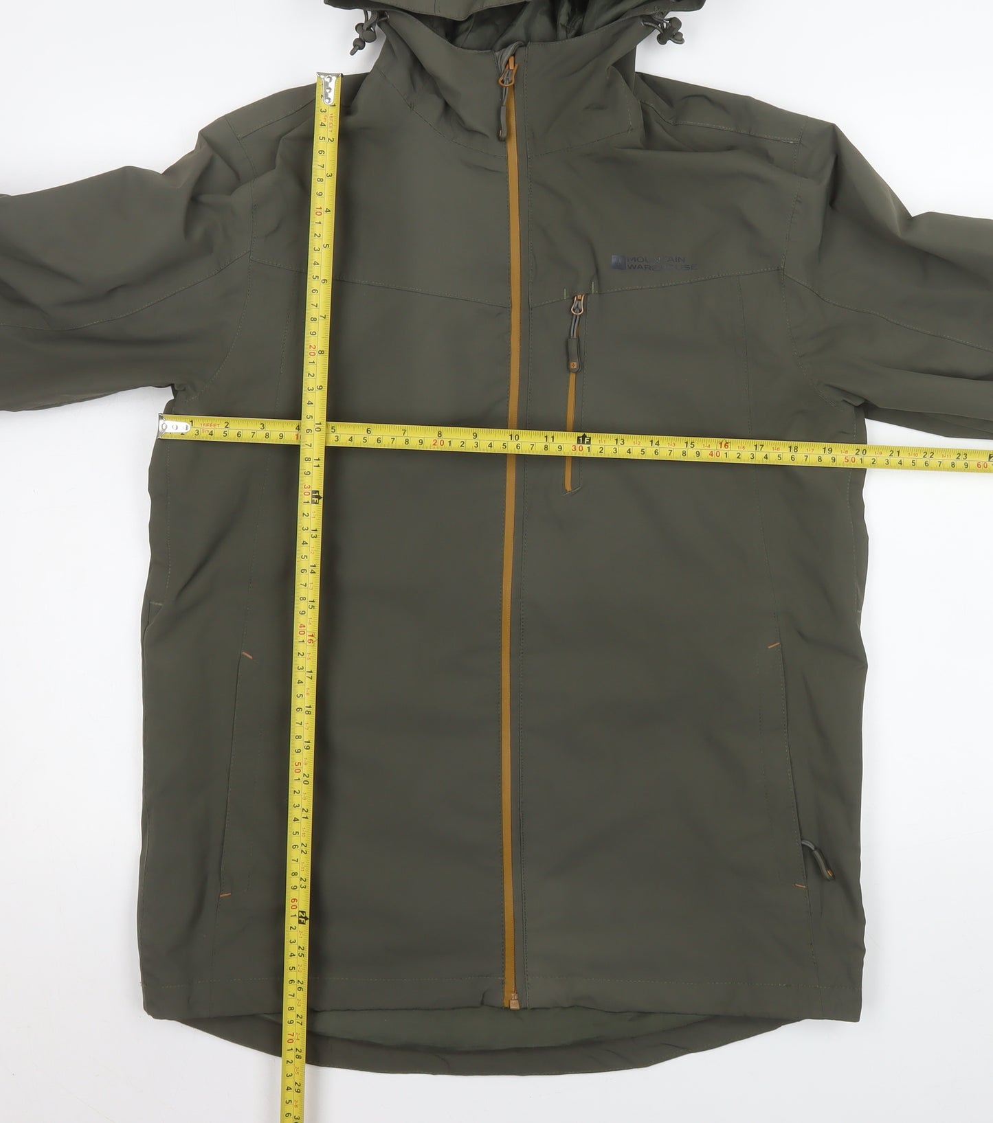 Mountain Warehouse Men's Green Waterproof Hooded Jacket Size M