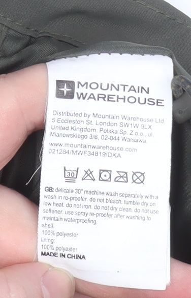 Mountain Warehouse Men's Green Waterproof Hooded Jacket Size M