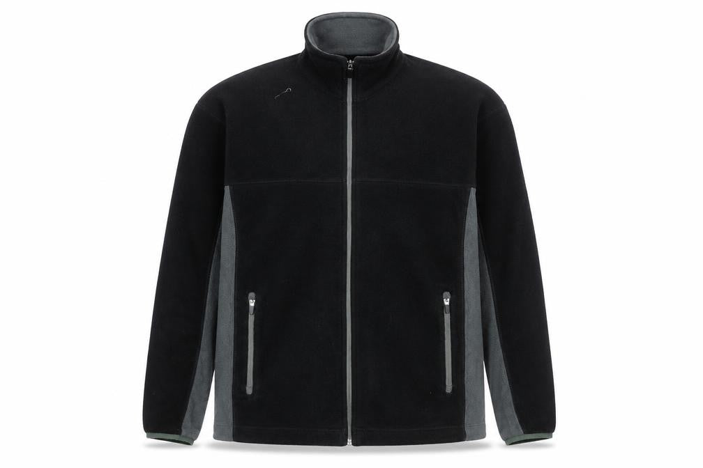 Front view of Marks & Spencer Men’s Black Fleece Full Zip Jacket, size S