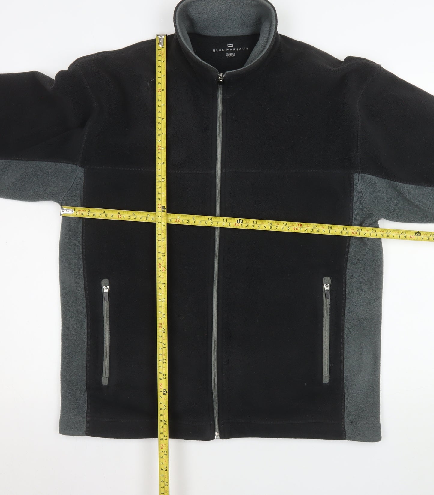 Marks and Spencer Men’s Black Fleece Full Zip Jacket Size S