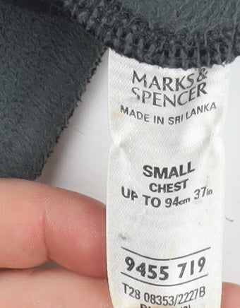 Marks and Spencer Men’s Black Fleece Full Zip Jacket Size S