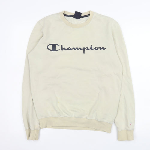 Champion Men's Beige XS Crew Neck Pullover Sweatshirt