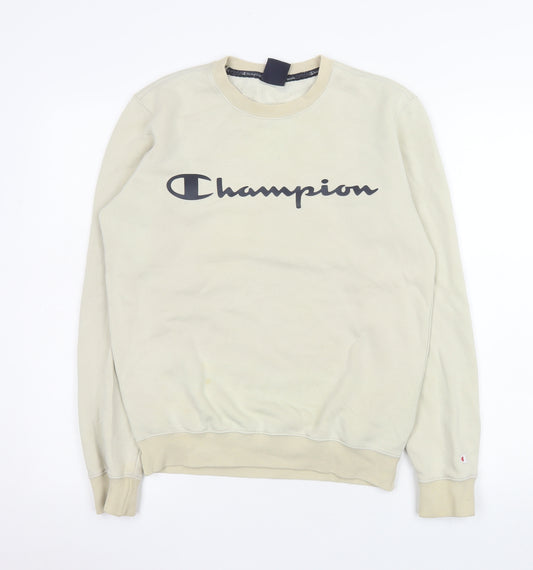 Champion Men's Beige XS Crew Neck Pullover Sweatshirt