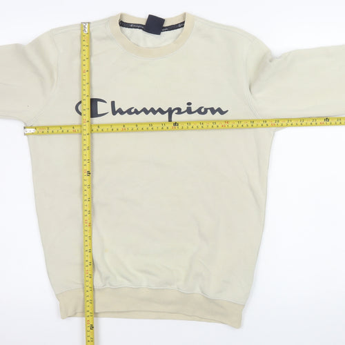 Champion Men's Beige XS Crew Neck Pullover Sweatshirt
