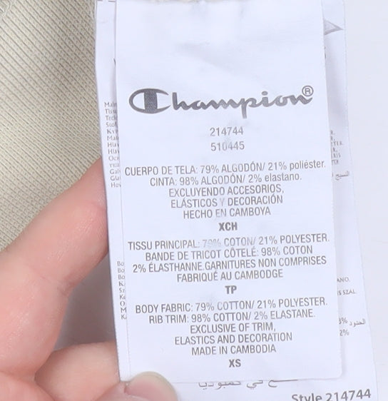 Champion Men's Beige XS Crew Neck Pullover Sweatshirt