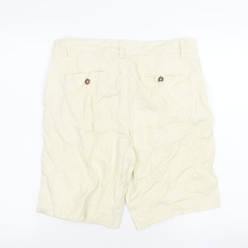 Piombo Men's Beige Chino Shorts Size S Casual Cotton