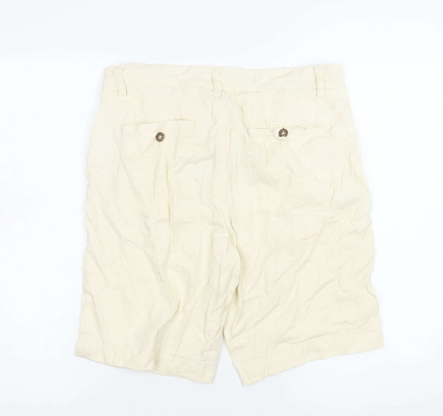 Piombo Men's Beige Chino Shorts Size S Casual Cotton