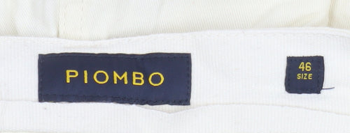 Piombo Men's Beige Chino Shorts Size S Casual Cotton