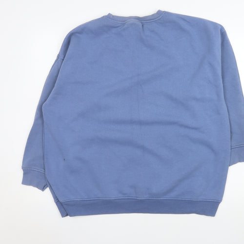 Primark Women Blue Stitch Graphic Pullover Sweatshirt Size 10/12