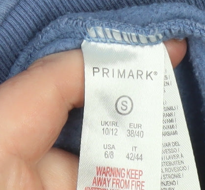 Primark Women Blue Stitch Graphic Pullover Sweatshirt Size 10/12