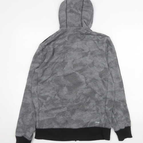 Adidas Men Grey Sport Essentials Hooded Full Zip Jacket M