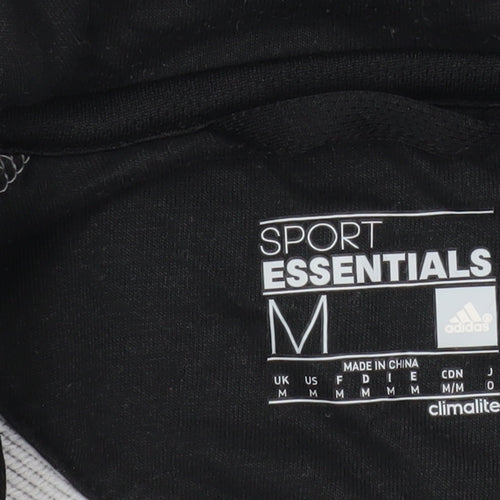 Adidas Men Grey Sport Essentials Hooded Full Zip Jacket M